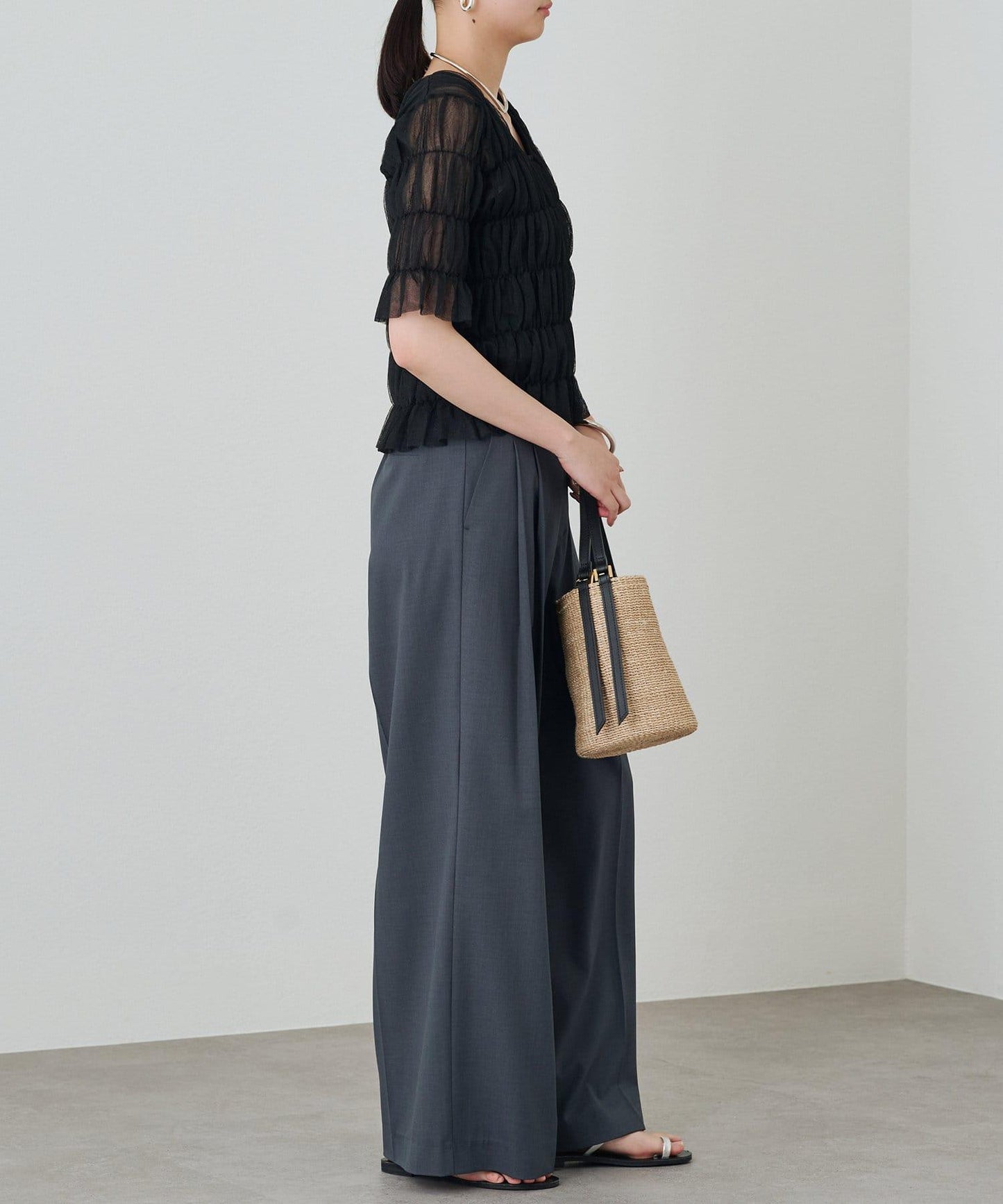 Loungedress 抽褶設計針織上衣