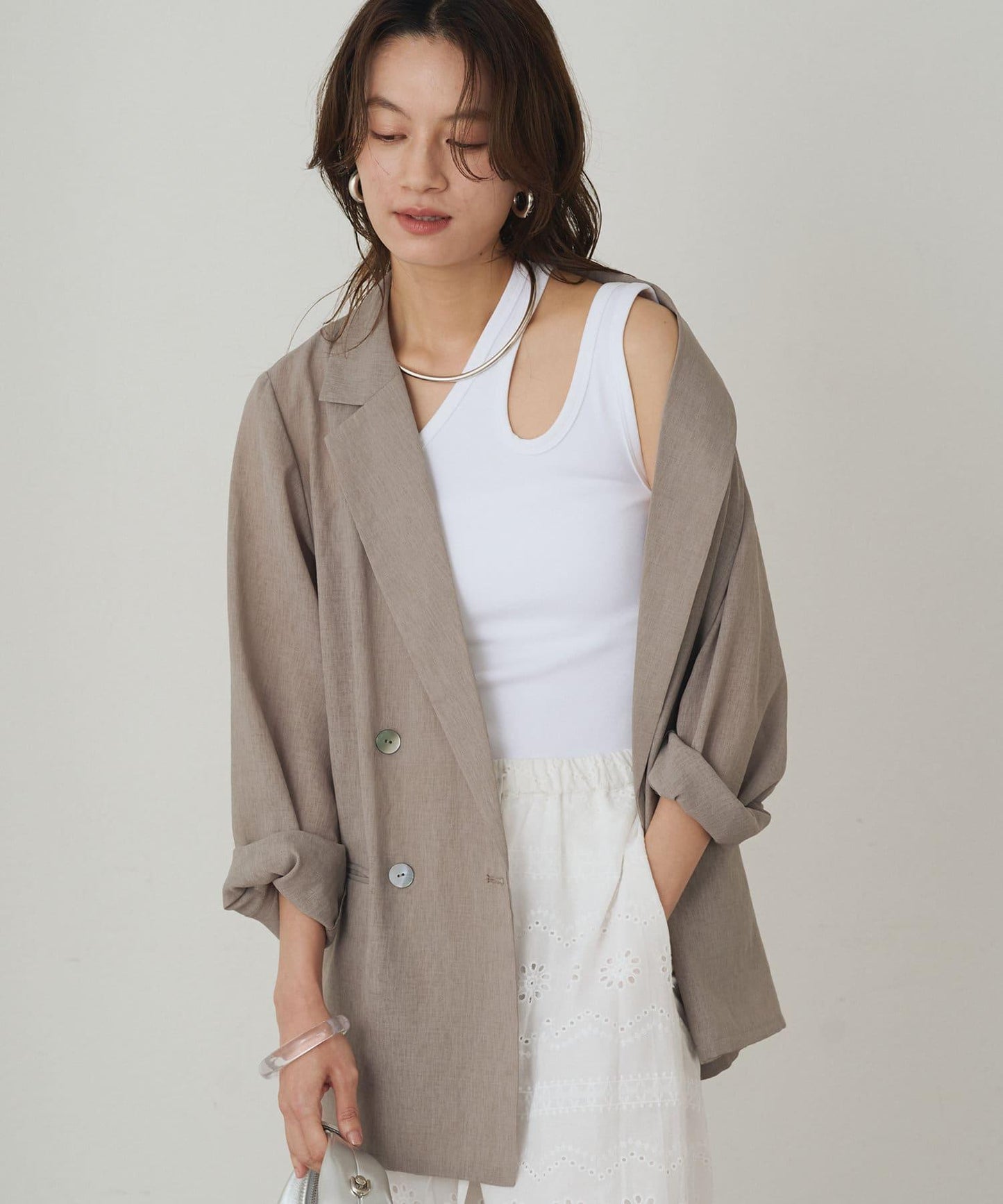 Loungedress 不對稱剪裁 背心