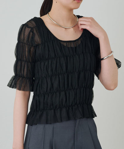 Loungedress 抽褶設計針織上衣