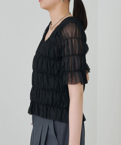 Loungedress 抽褶設計針織上衣