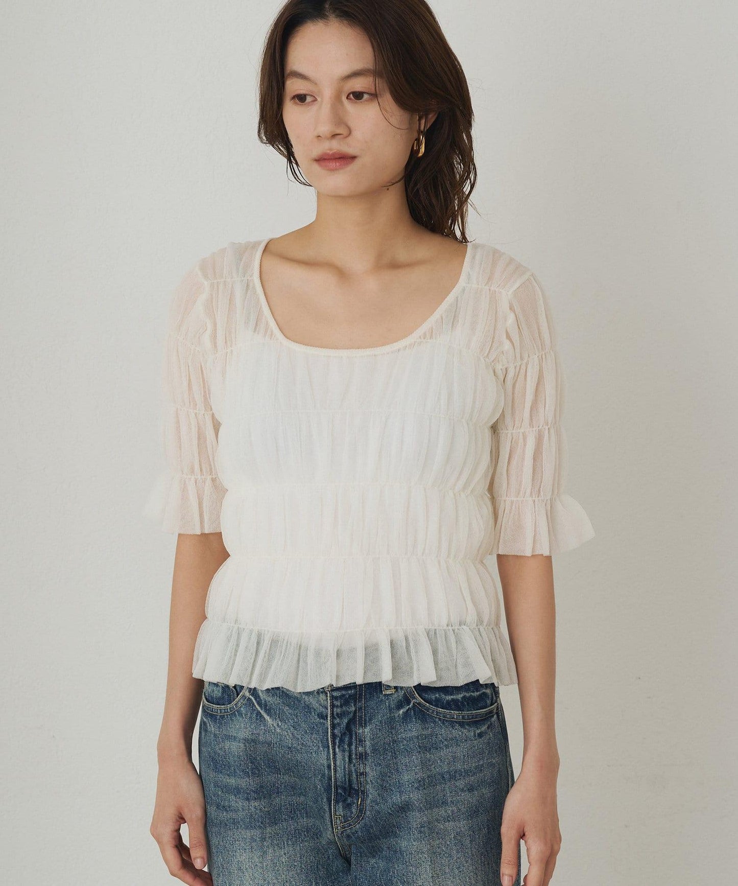 Loungedress 抽褶設計針織上衣