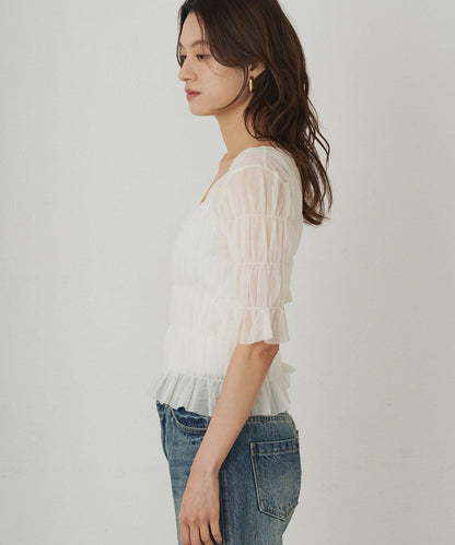 Loungedress 抽褶設計針織上衣