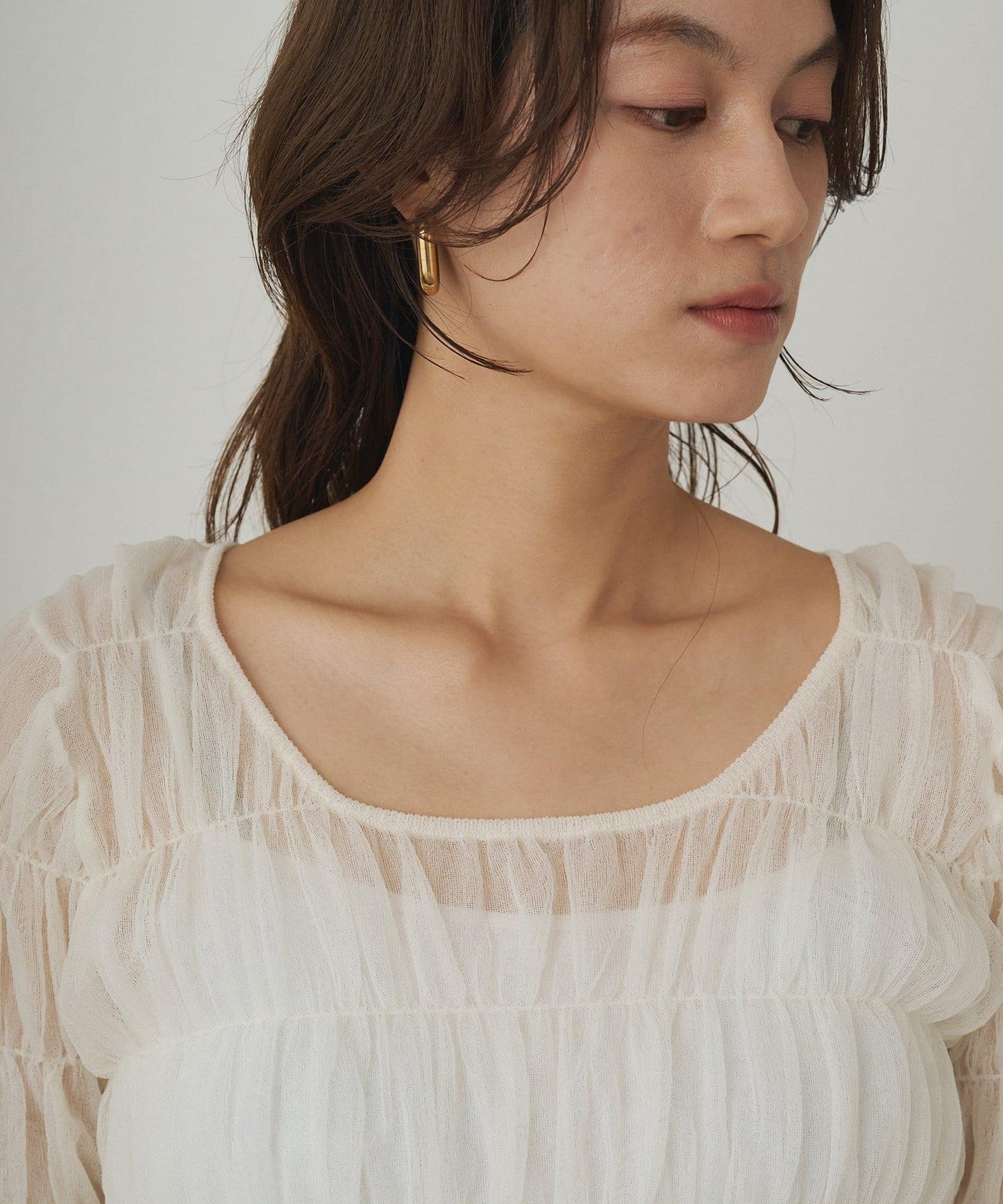 Loungedress 抽褶設計針織上衣