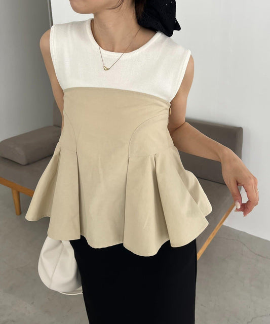 CAPRICIEUX LE'MAGE 內搭套裝 荷葉下襬設計 束胸上衣