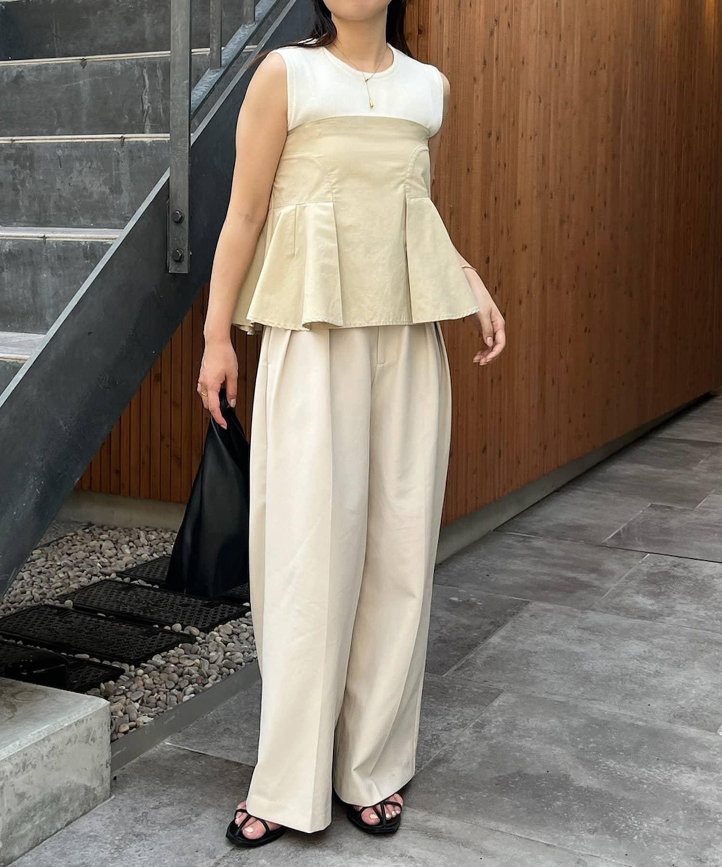 CAPRICIEUX LE'MAGE 內搭套裝 荷葉下襬設計 束胸上衣