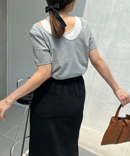 CAPRICIEUX LE'MAGE 拼接不對稱領 T恤