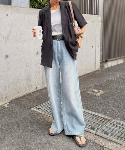 CAPRICIEUX LE'MAGE 拼接不對稱領 T恤