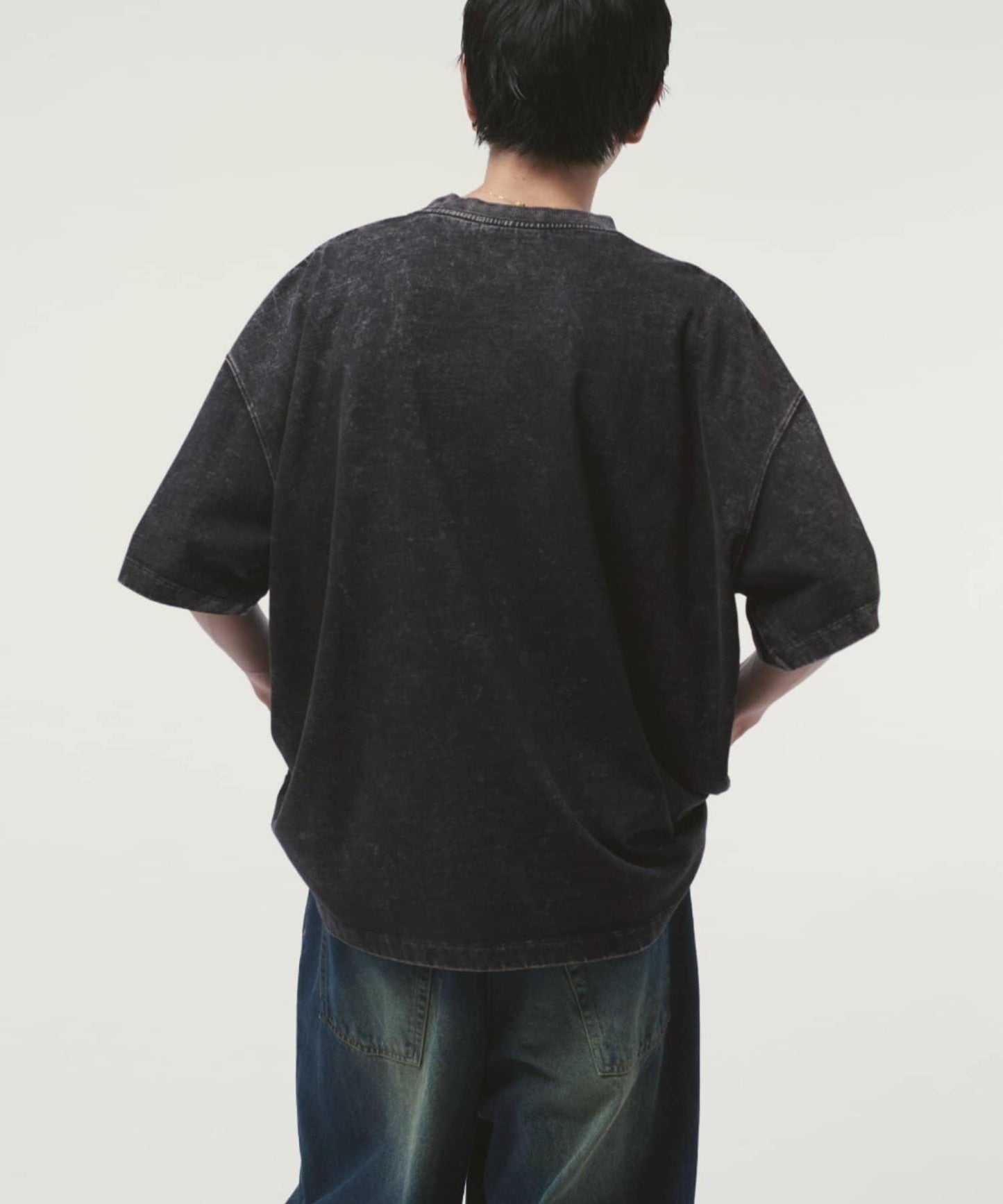 Lui's 粉感漂染寬鬆 BIG T恤