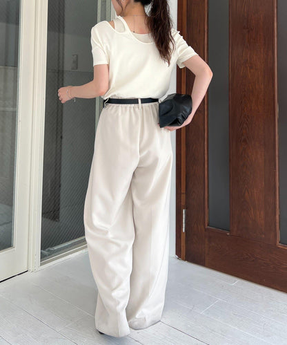 CAPRICIEUX LE'MAGE 拼接不對稱領 T恤