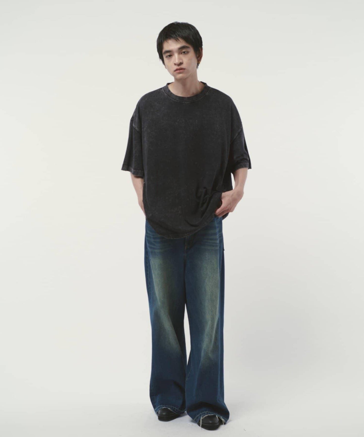 Lui's 粉感漂染寬鬆 BIG T恤