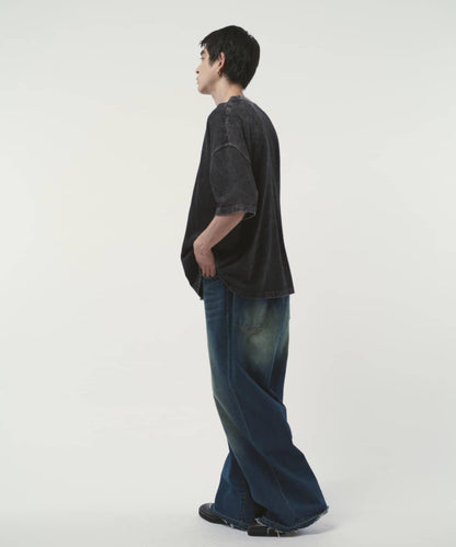 Lui's 粉感漂染寬鬆 BIG T恤