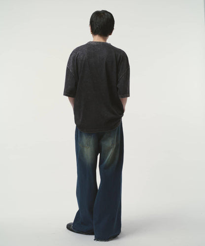 Lui's 粉感漂染寬鬆 BIG T恤