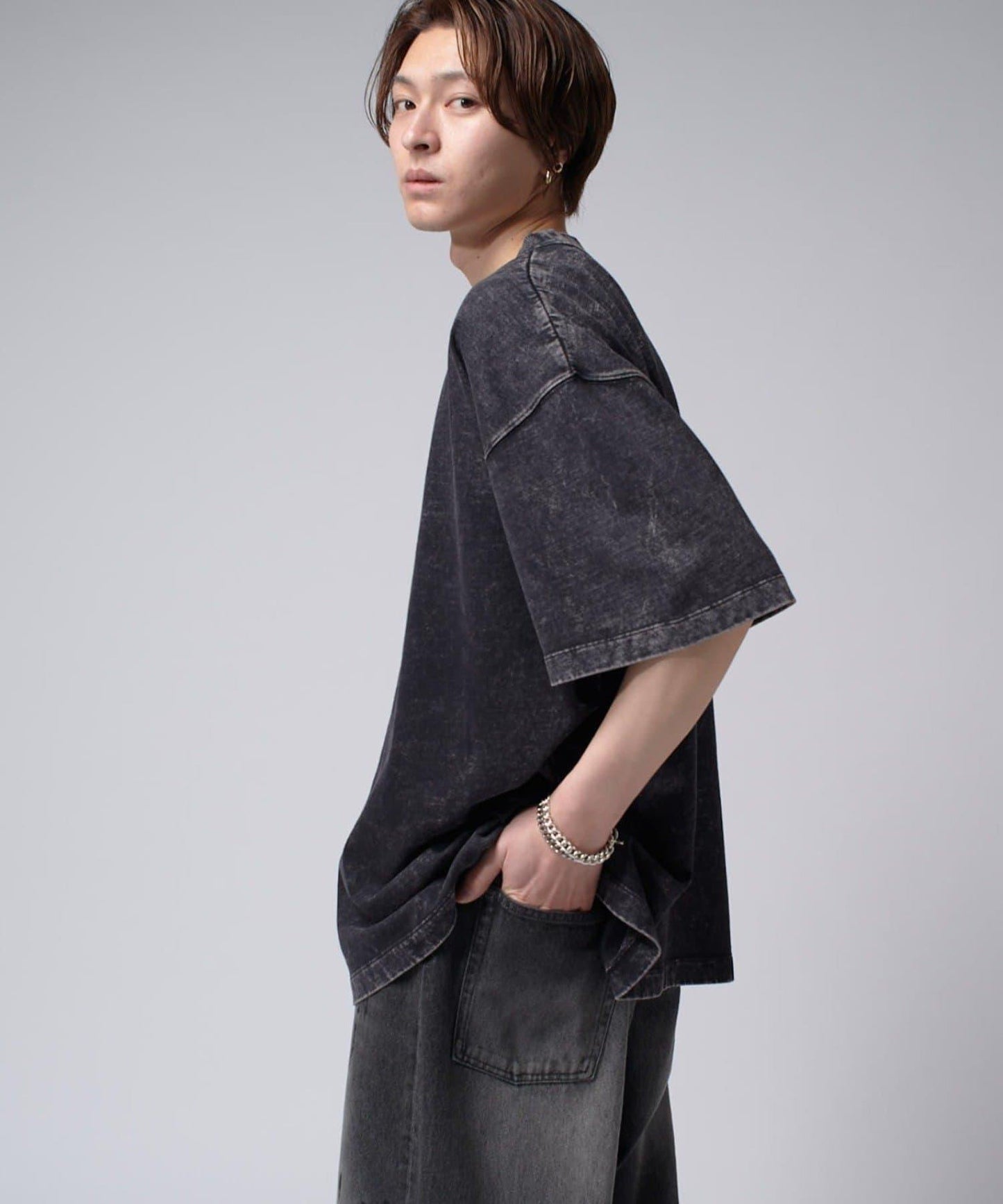 Lui's 粉感漂染寬鬆 BIG T恤