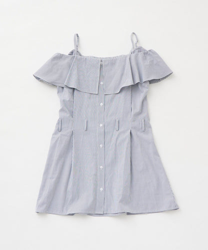 mline 露肩襯衫風 迷你連衣裙