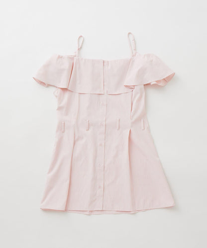 mline 露肩襯衫風 迷你連衣裙