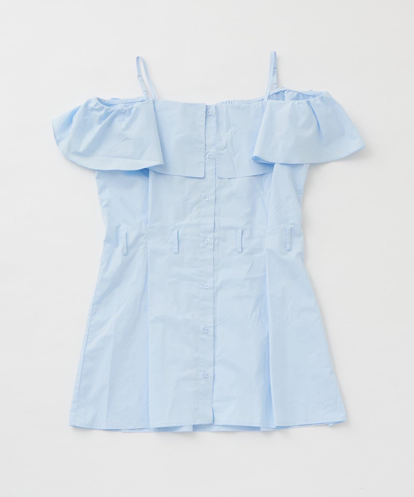 mline 露肩襯衫風 迷你連衣裙