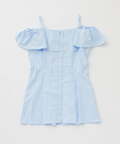 mline 露肩襯衫風 迷你連衣裙