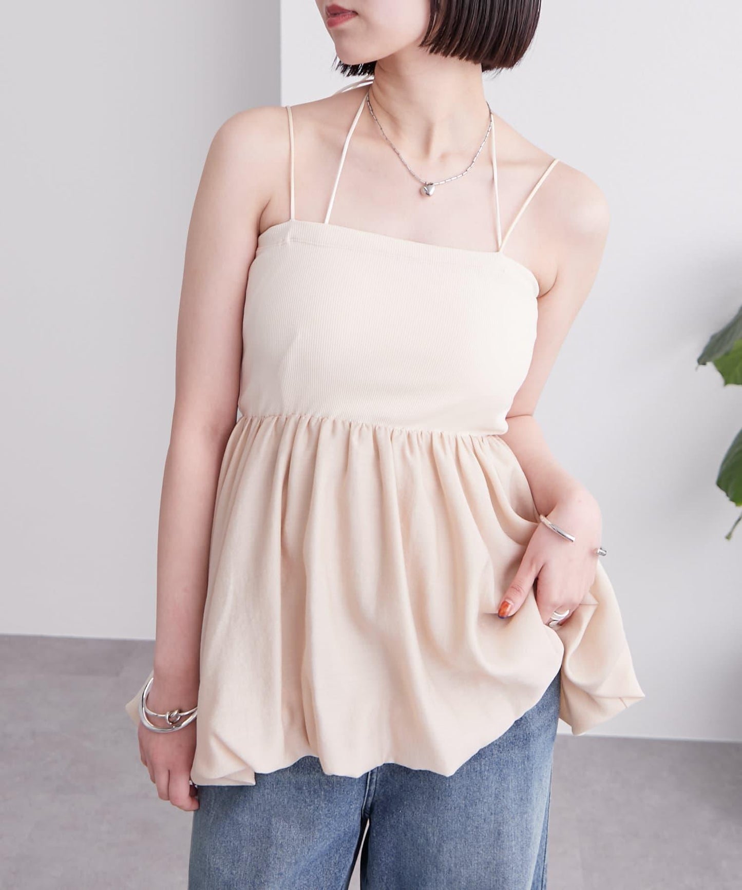 mystic 氣球廓形抹胸上衣