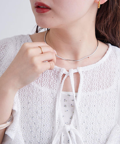 mystic 荷葉擺蝴蝶結長款上衣