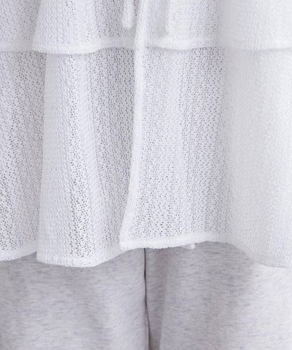 mystic 荷葉擺蝴蝶結長款上衣