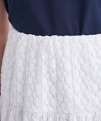 mystic 蕾絲泡泡設計 彈力面料 迷你半身裙