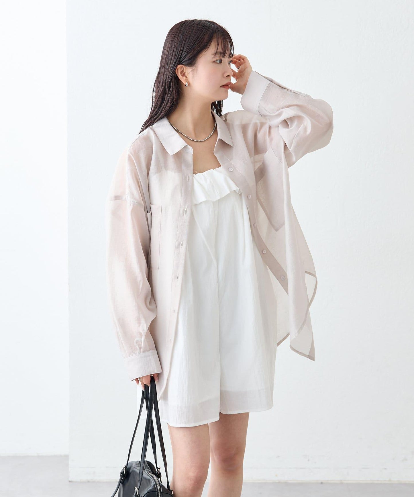 mystic 荷葉邊短款連體褲