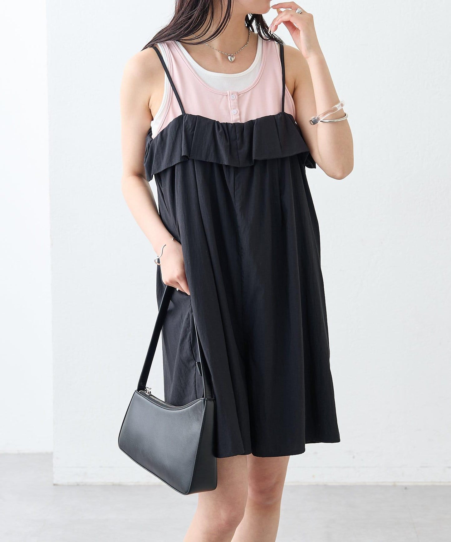 mystic 荷葉邊短款連體褲