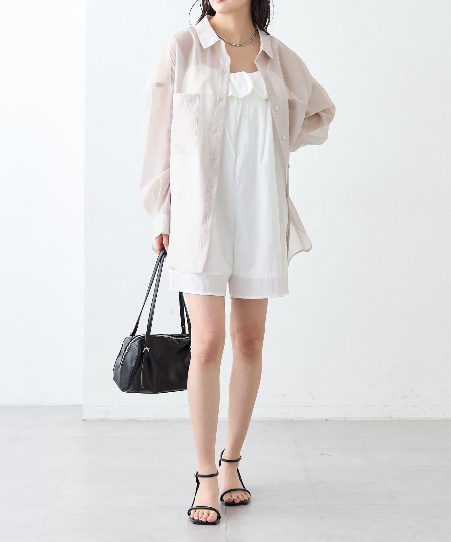 mystic 荷葉邊短款連體褲