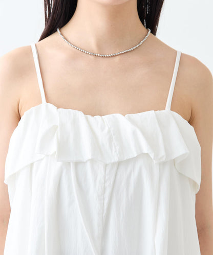 mystic 荷葉邊短款連體褲