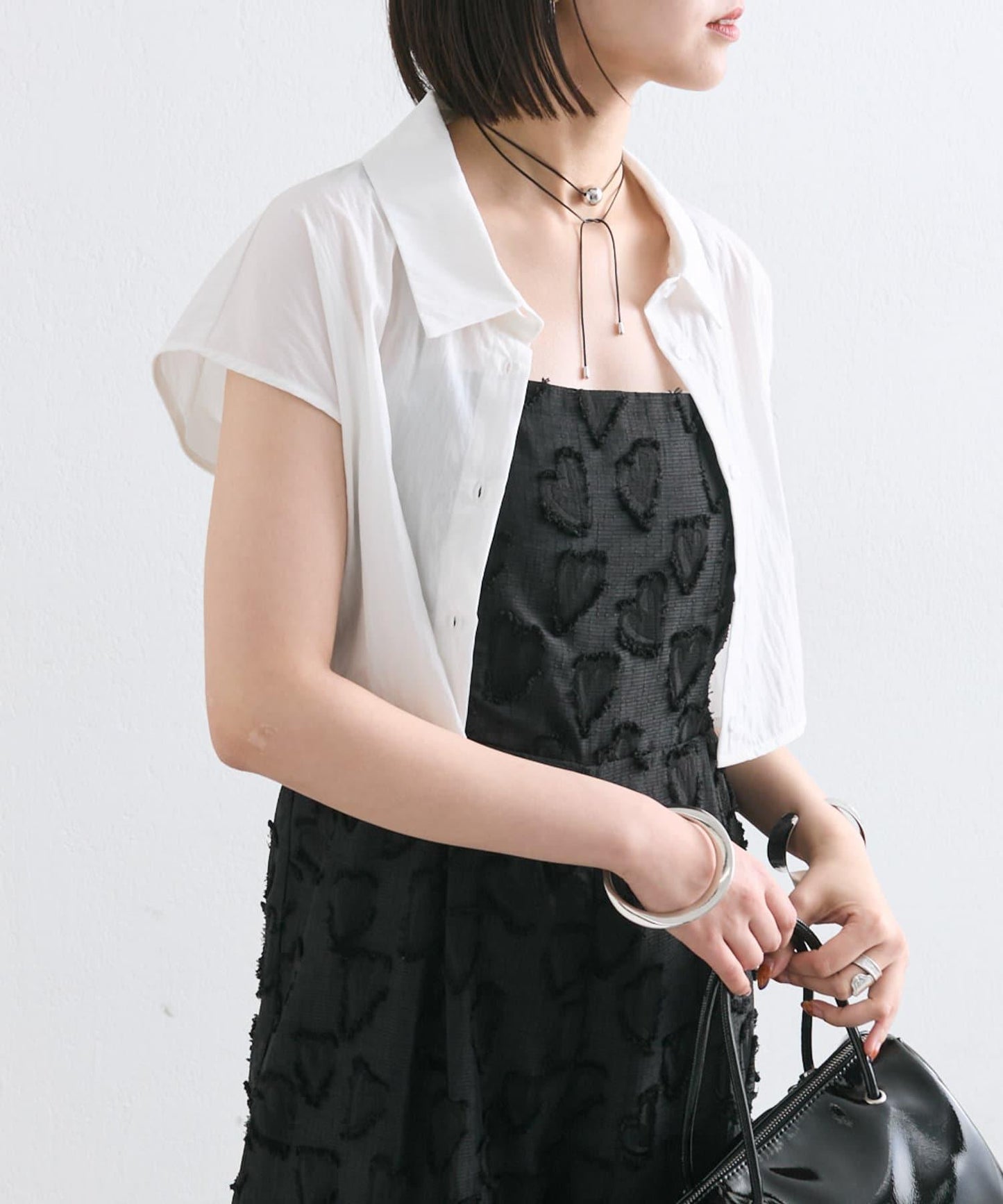 mystic 後背設計短款襯衫