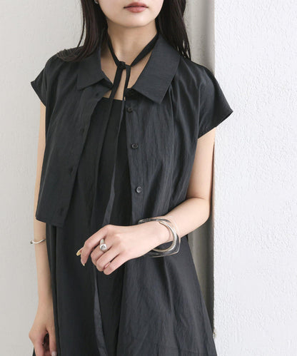 mystic 後背設計短款襯衫