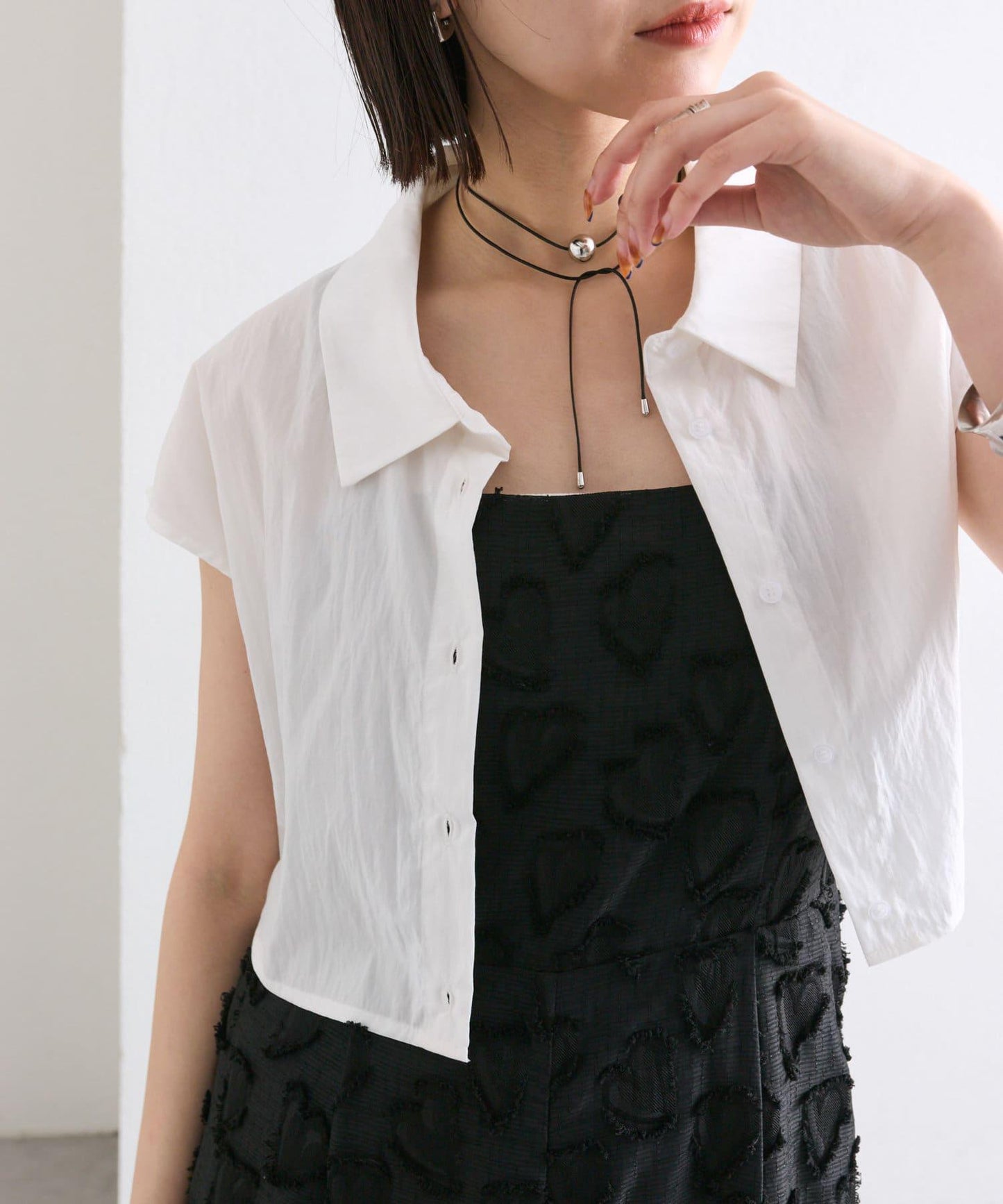 mystic 後背設計短款襯衫