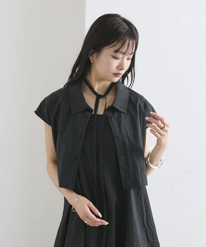 mystic 後背設計短款襯衫