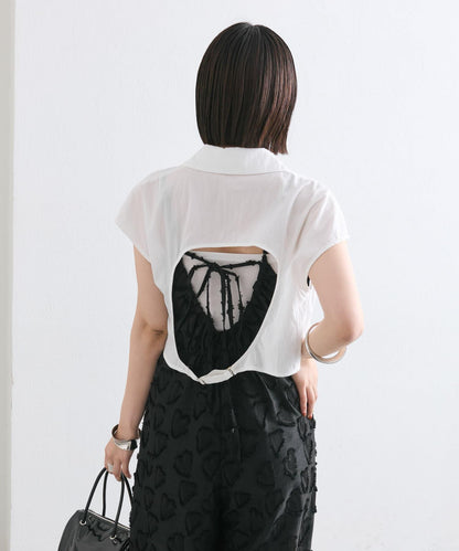 mystic 後背設計短款襯衫