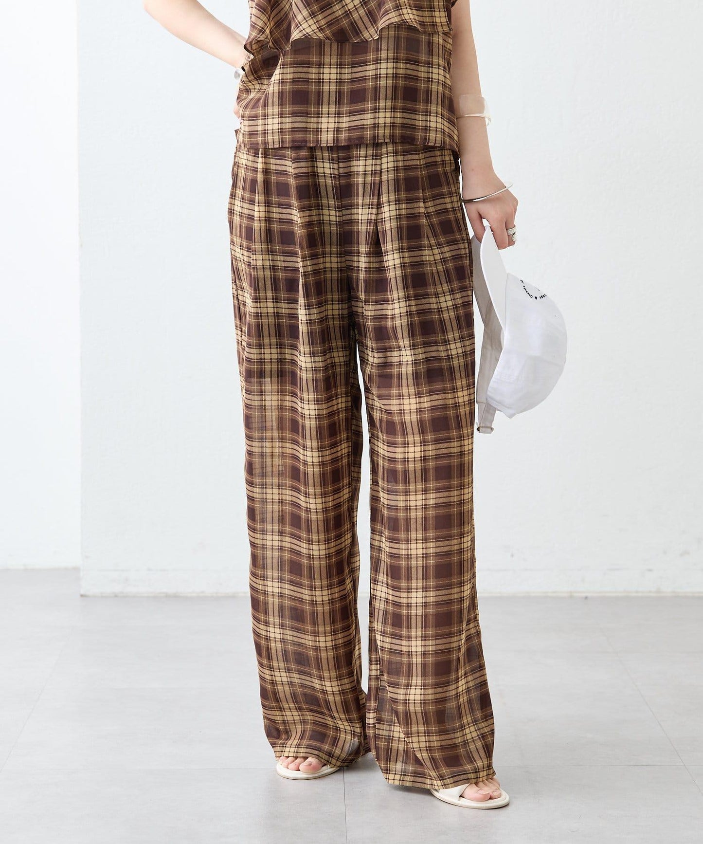 mystic 格紋休閒褲