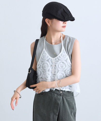 mystic 網紗花卉設計 束胸上衣