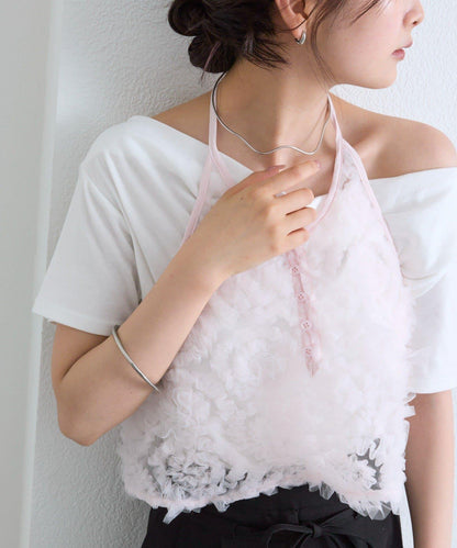 mystic 網紗花卉設計 束胸上衣