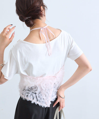 mystic 網紗花卉設計 束胸上衣