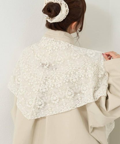 多種蕾絲拼接 絲巾