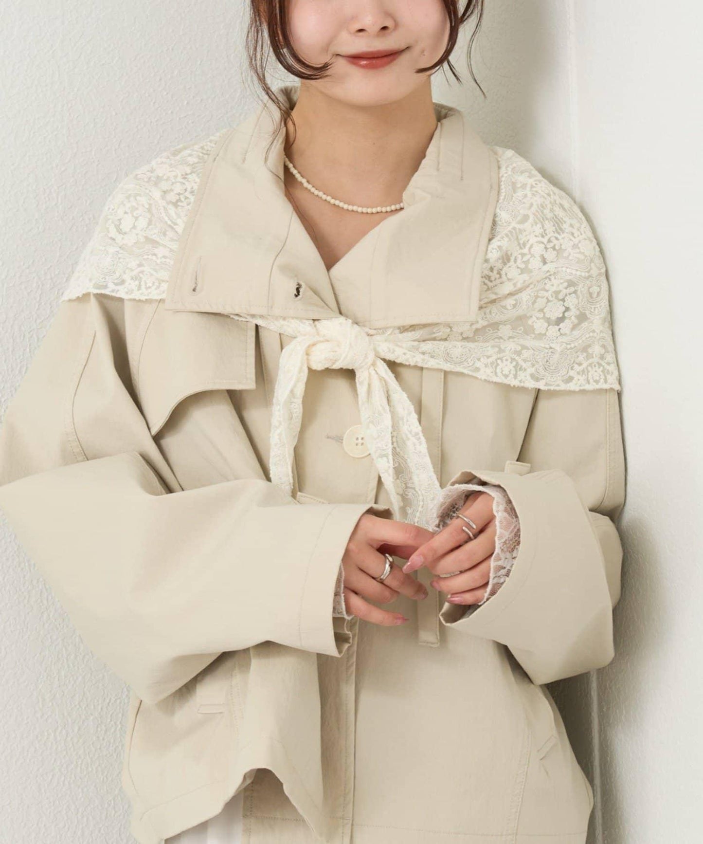 多種蕾絲拼接 絲巾