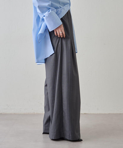 Omekashi 雙褶設計 休閒褲