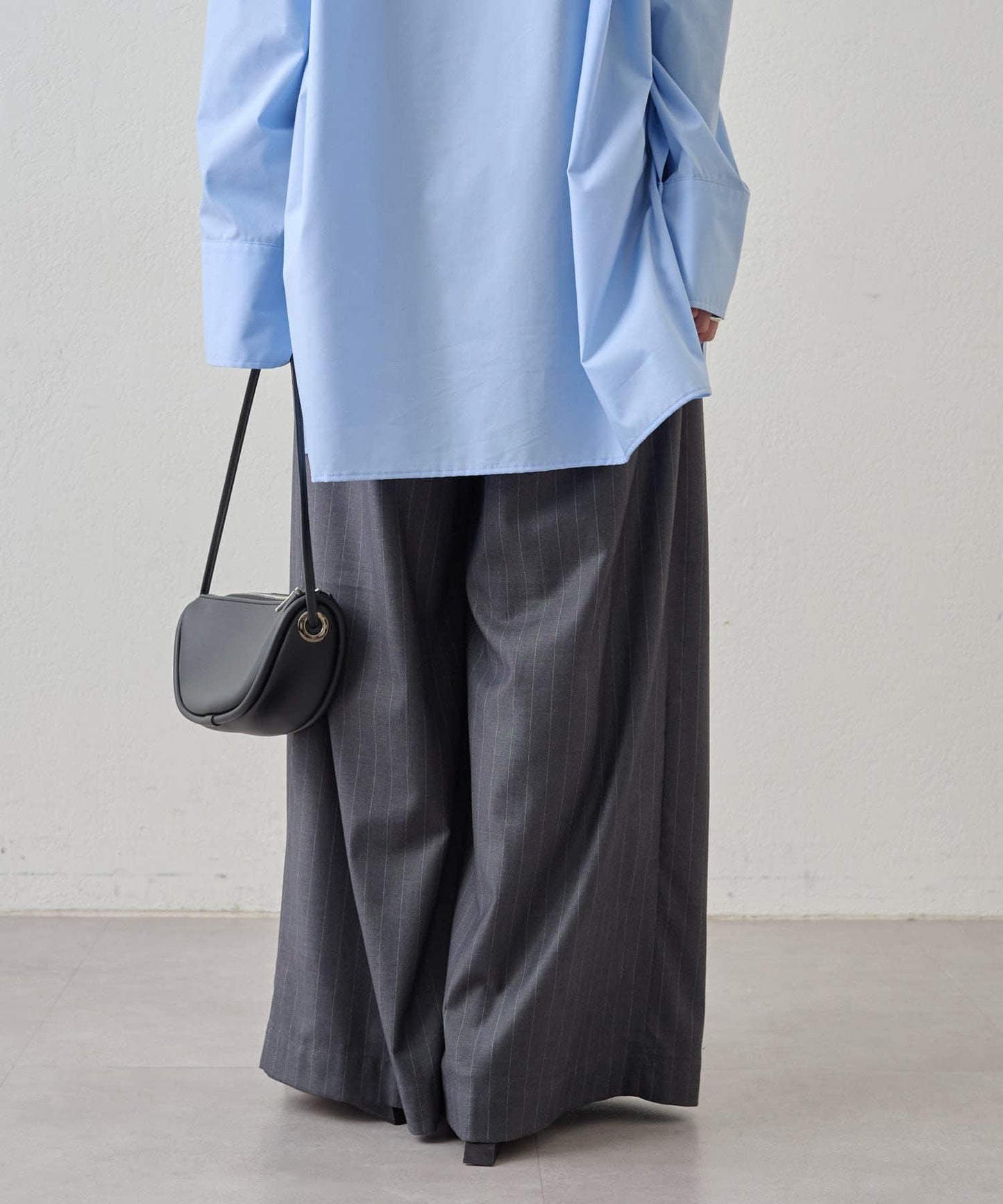 Omekashi 雙褶設計 休閒褲