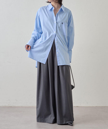 Omekashi 雙褶設計 休閒褲