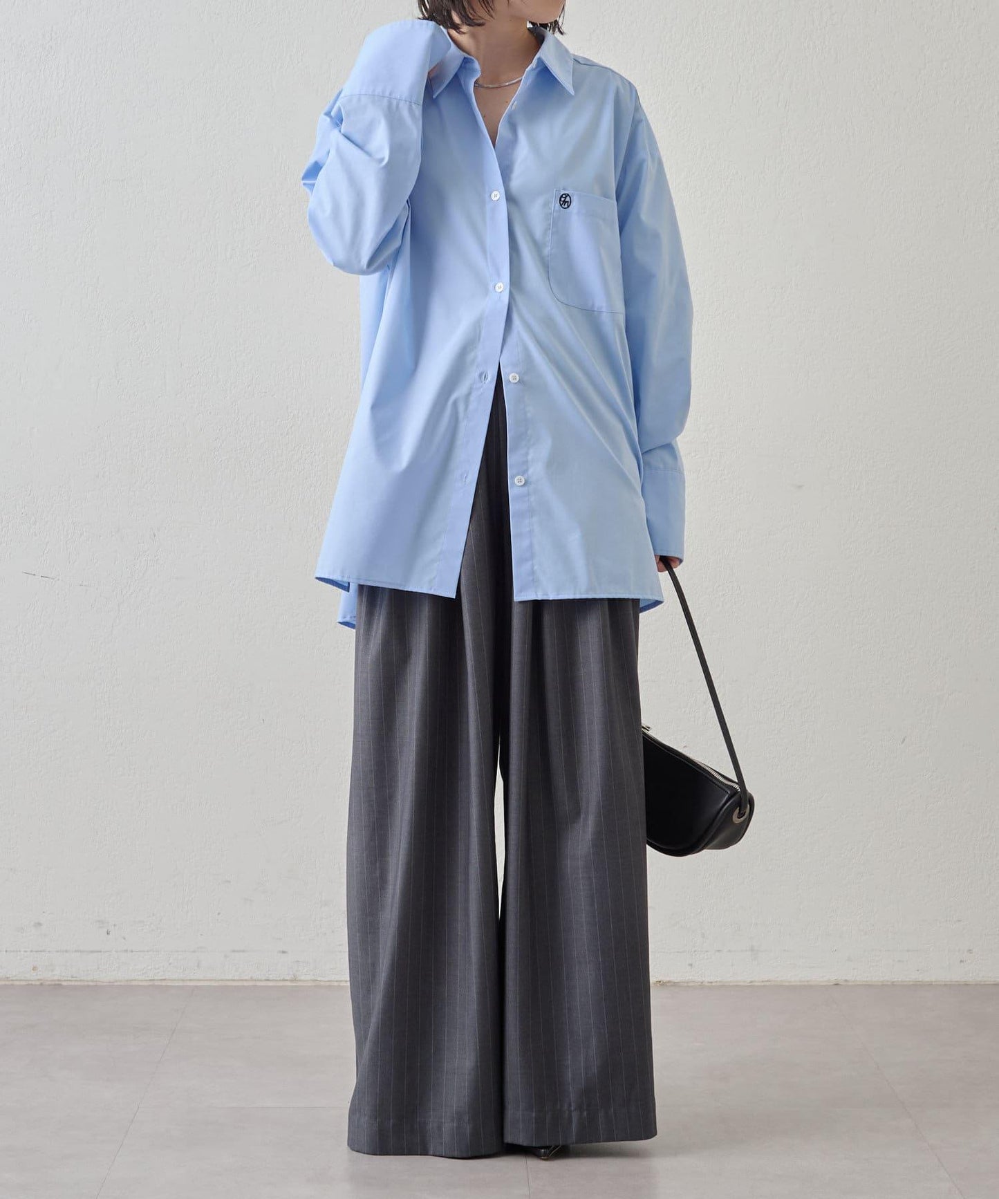 Omekashi 雙褶設計 休閒褲