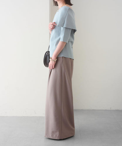 Omekashi 雙褶設計 休閒褲