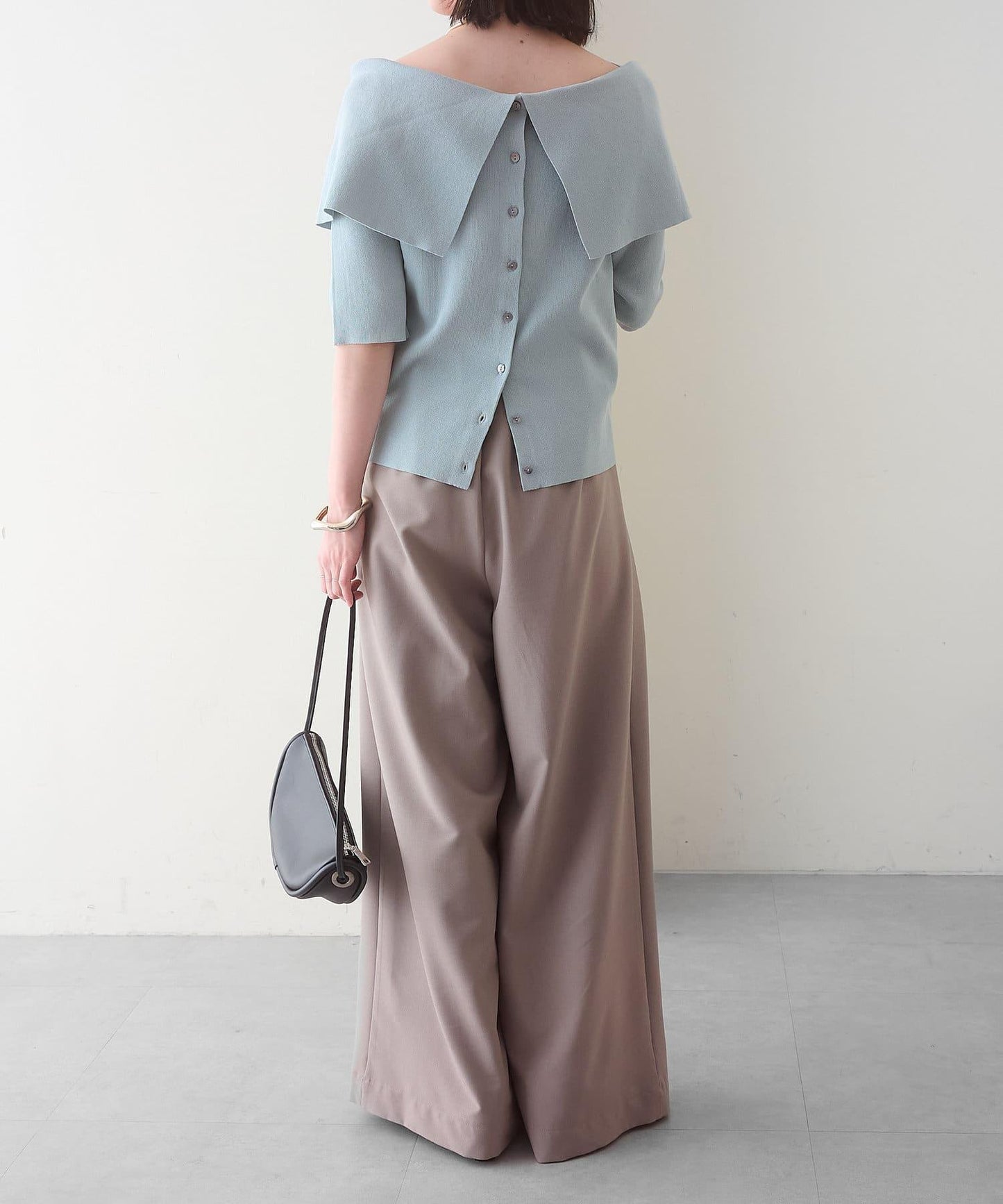 Omekashi 雙褶設計 休閒褲