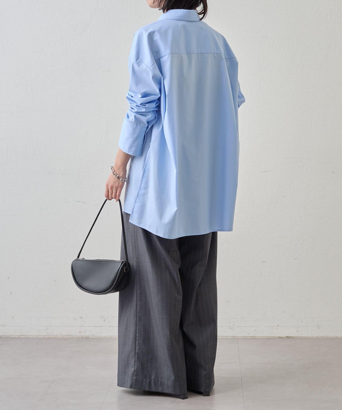 Omekashi 雙褶設計 休閒褲