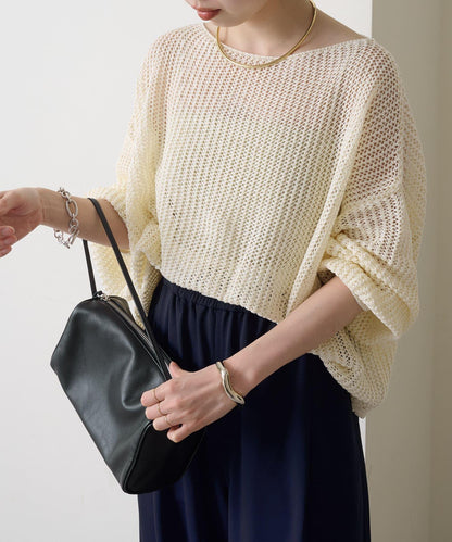 Omekashi 網眼寬鬆針織套頭衫