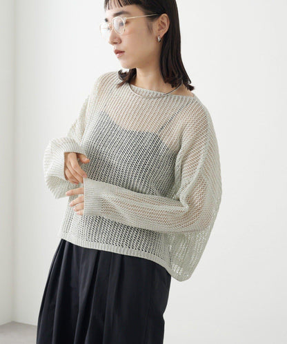 Omekashi 網眼寬鬆針織套頭衫