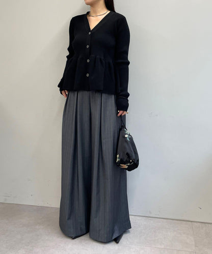 Omekashi 雙褶設計 休閒褲